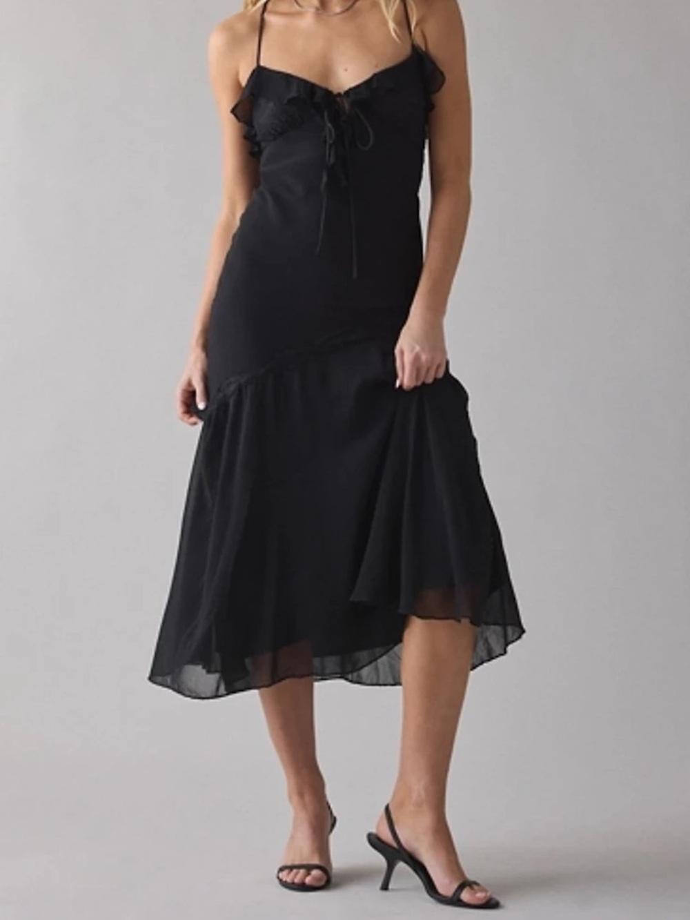 Kimchi Blue Lost In Time Ruffle Midi Dress - Size S